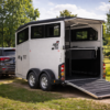 004.png Ifor Williams HBX 511 Pferdeanhänger 2700 kg Aluminium 2 Pferde mit Rampe Frontausstieg Vollpoly Dach NEU