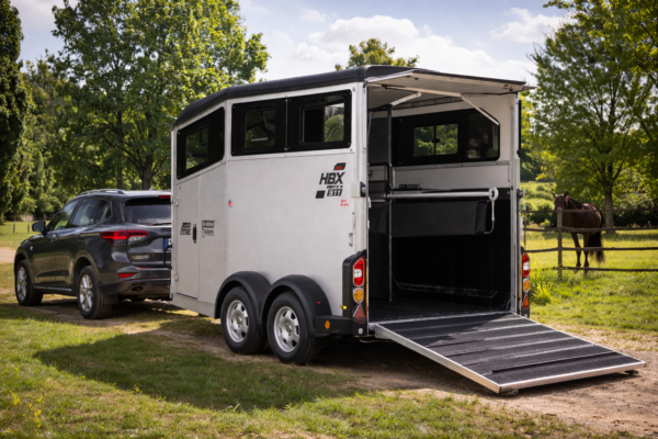 004.png Ifor Williams HBX 511 Pferdeanhänger 2700 kg Aluminium 2 Pferde mit Rampe Frontausstieg Vollpoly Dach NEU
