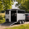 006.png Ifor Williams HBX 511 Pferdeanhänger 2700 kg Aluminium 2 Pferde mit Rampe Frontausstieg Vollpoly Dach NEU