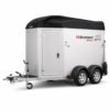 3001.png Ifor Williams HBX 511 Pferdeanhänger 2700 kg Aluminium 2 Pferde mit Rampe Frontausstieg Vollpoly Dach NEU