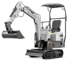 Minibagger „Bobmaster Pro“ – Diesel, 890 kg mit Knickarm + Schaufel-Set