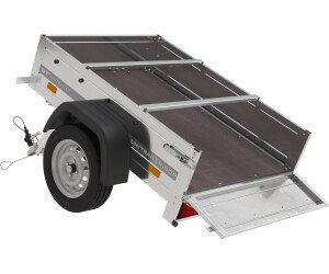 Unitrailer Gartenanhänger 150 KIPP 150×106 cm (mit flacher Plane, Planenstützen, Stützrad)